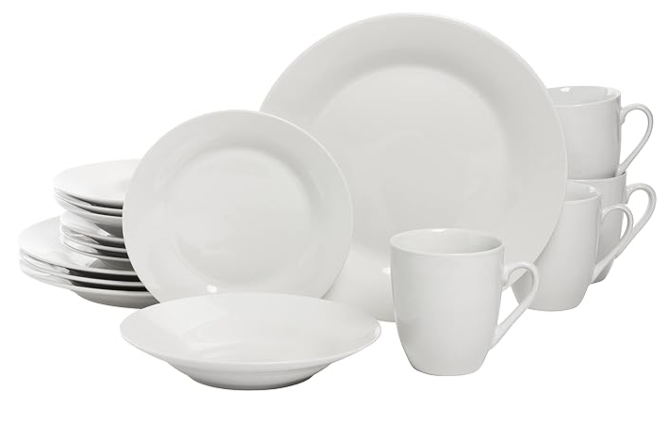 10 Strawberry Street 16 piece dinnerware set - White
