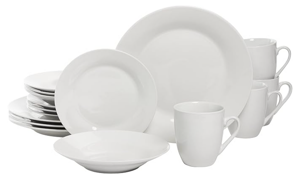 10 Strawberry Street 16 piece dinnerware set - White