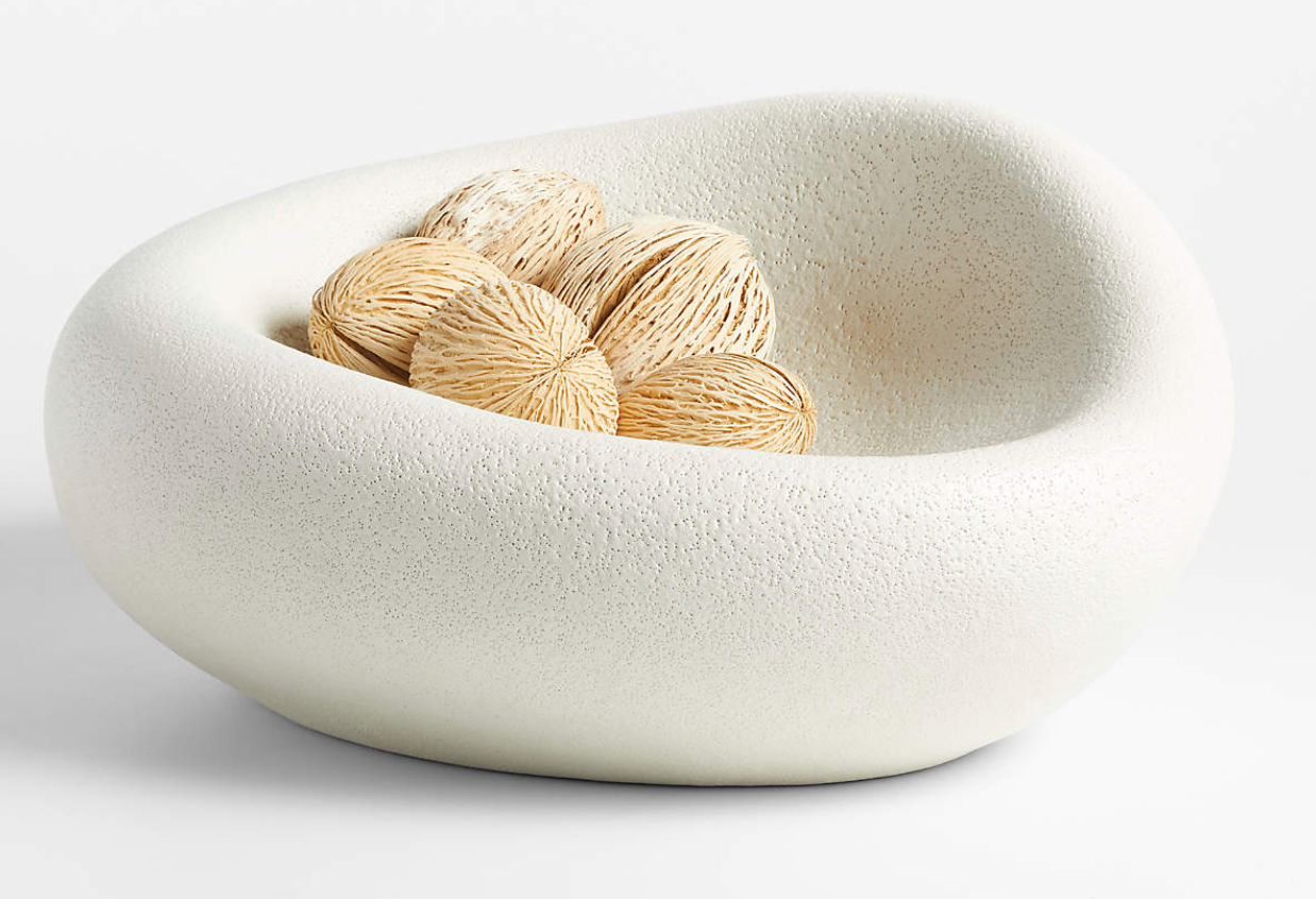 Cirro White Ceramic Centerpiece Bowl 16"