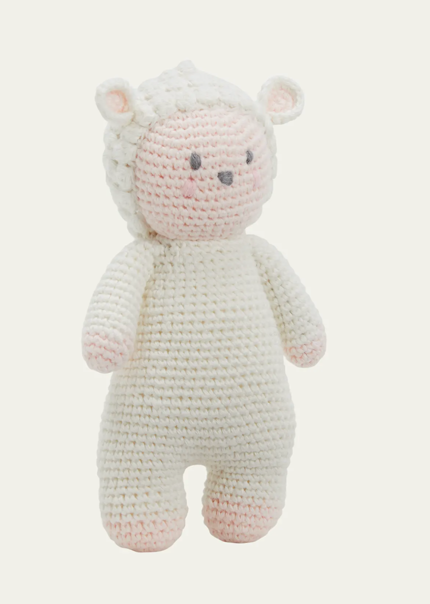Crochet Lamb Rattle Toy