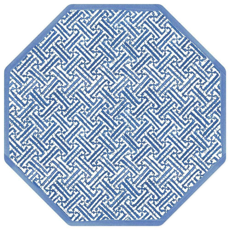 Fretwork Die-Cut Placemat in Blue