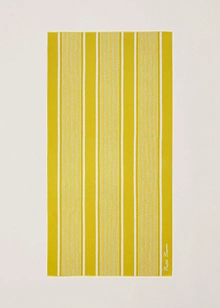 Brystol Stripe Beach Towel (Yellow, One Size)