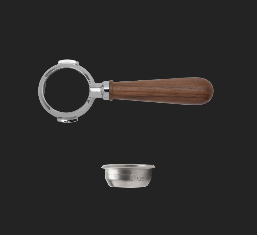 Bottomless Filterholder, Walnut Wooden Handle
