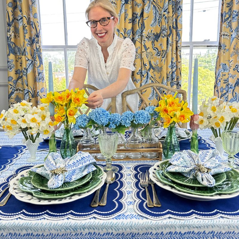 blue vines tablecloth