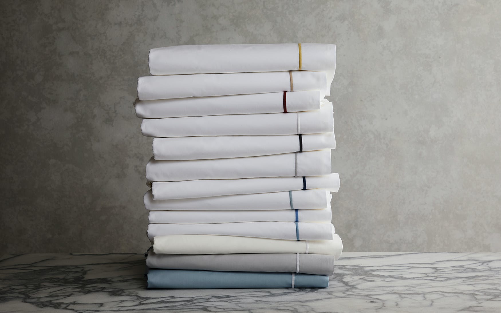 Bergamo Flat Sheet, King - Hazy Blue