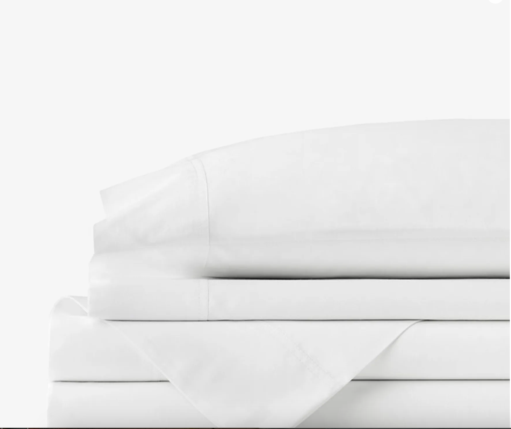 Classic Cool Cotton Percale Bed Sheet Set - White, Queen