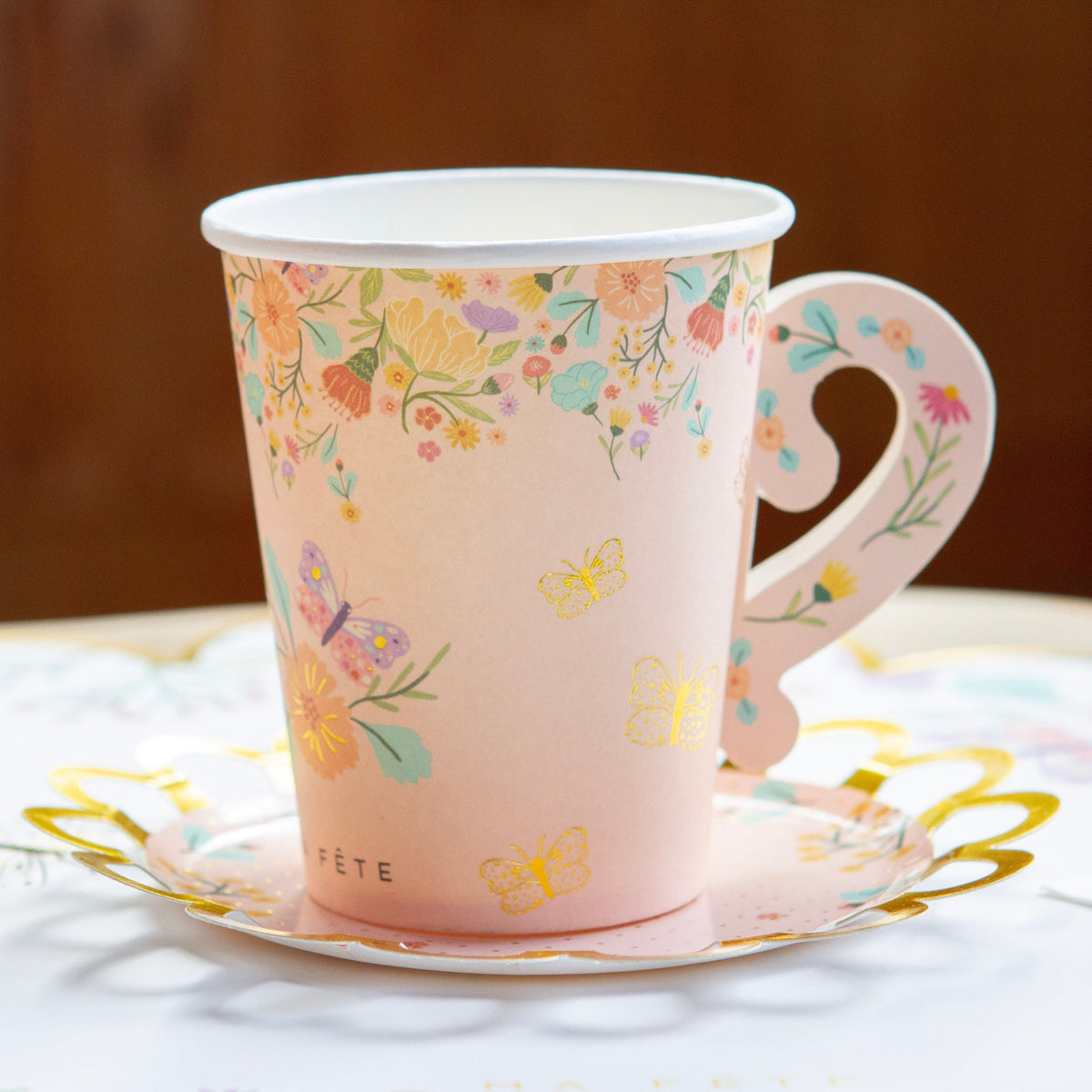 Tea Party Cups & Saucers Set