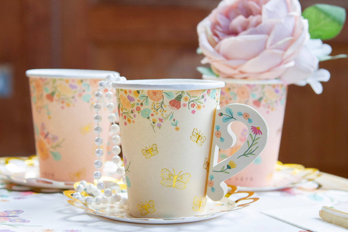 Tea Party Cups & Saucers Set