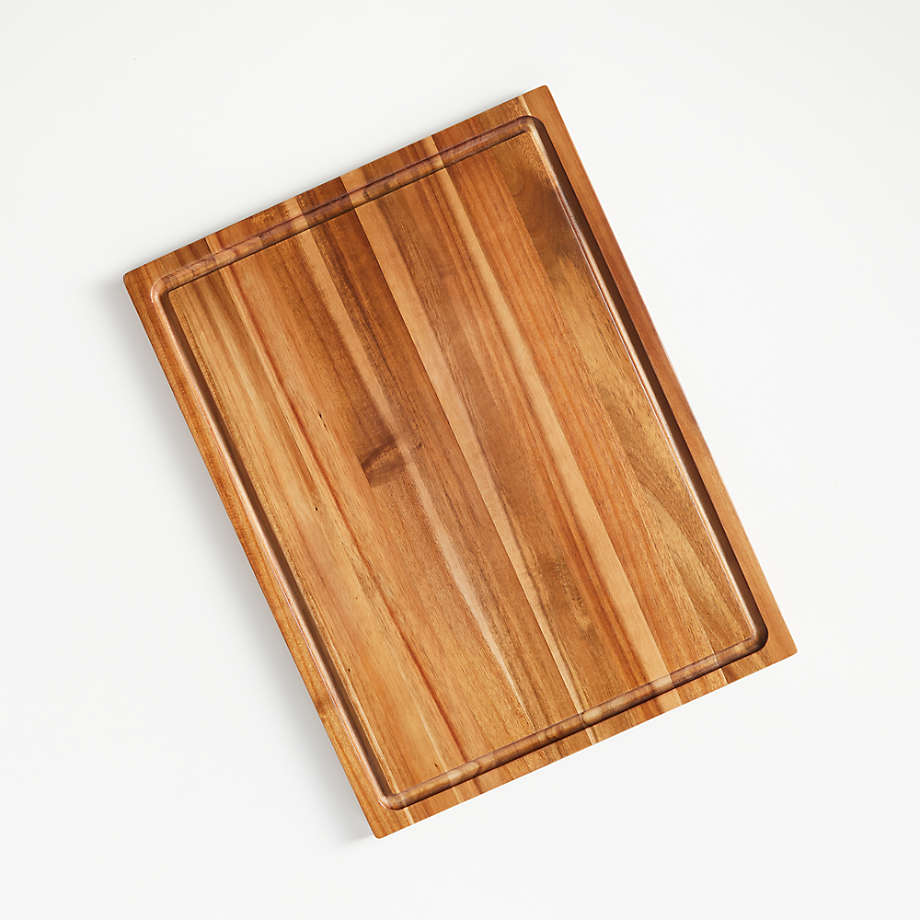 Crate & Barrel Acacia Wood Cutting Board 20"x15"x0.75"