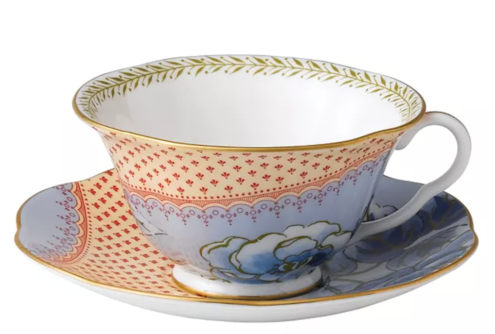 Butterfly Bloom Blue Peony Cup & Saucer
