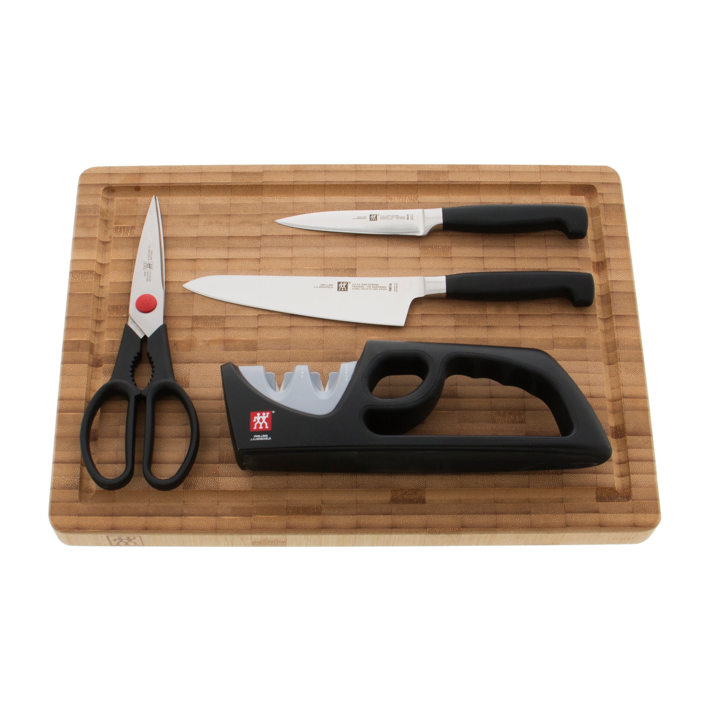 Zwilling J.A. Henckels Four Star Knife & Cutting Board Set, Set of 5