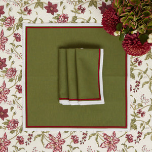 Festive Green Napkins, Set of 4