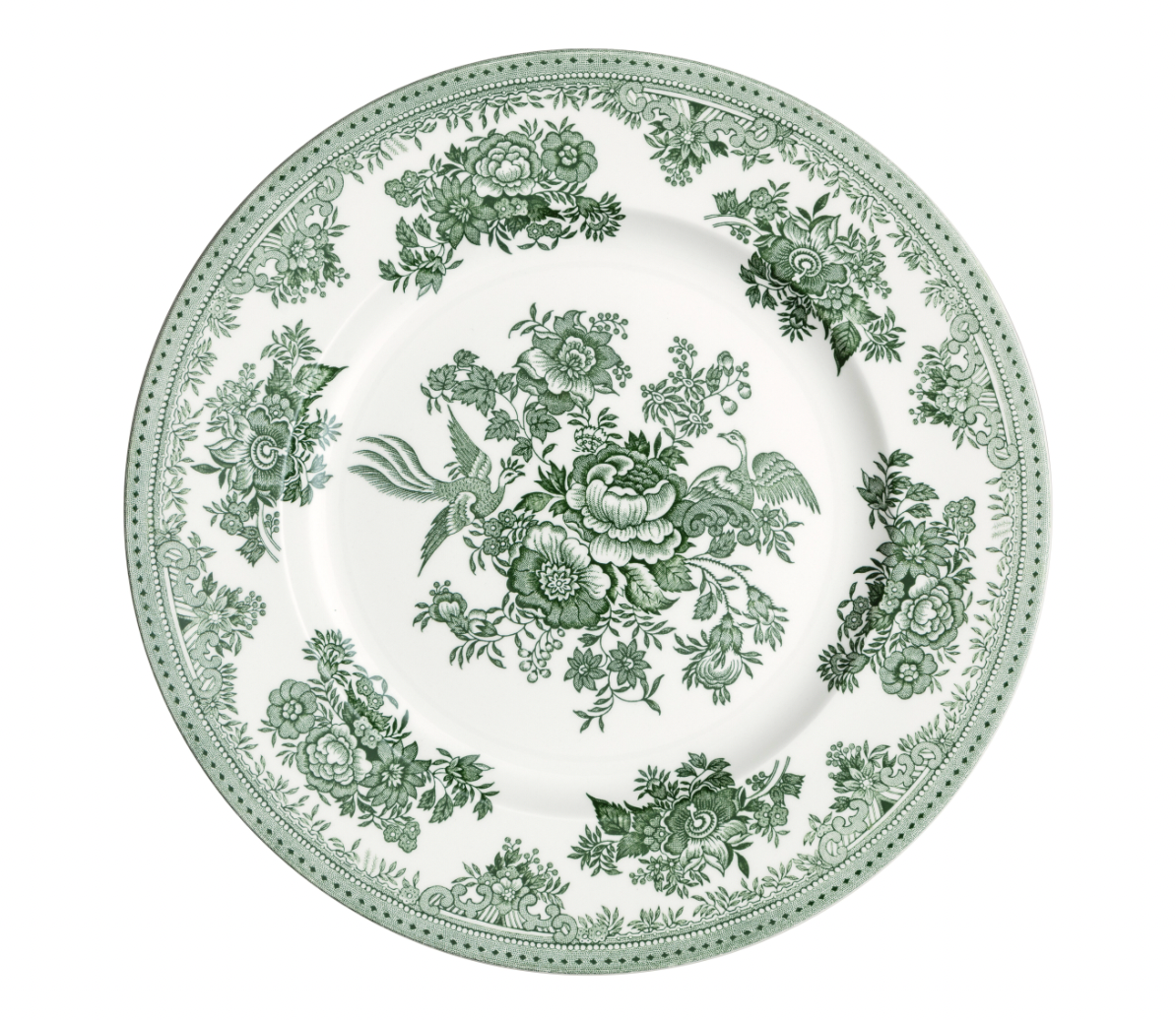 Dark Green Asiatic Pheasants Dinner Plate