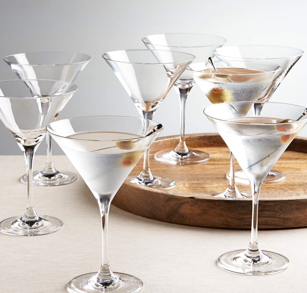 Aspen 8-Oz. Martini Glasses, Set of 8