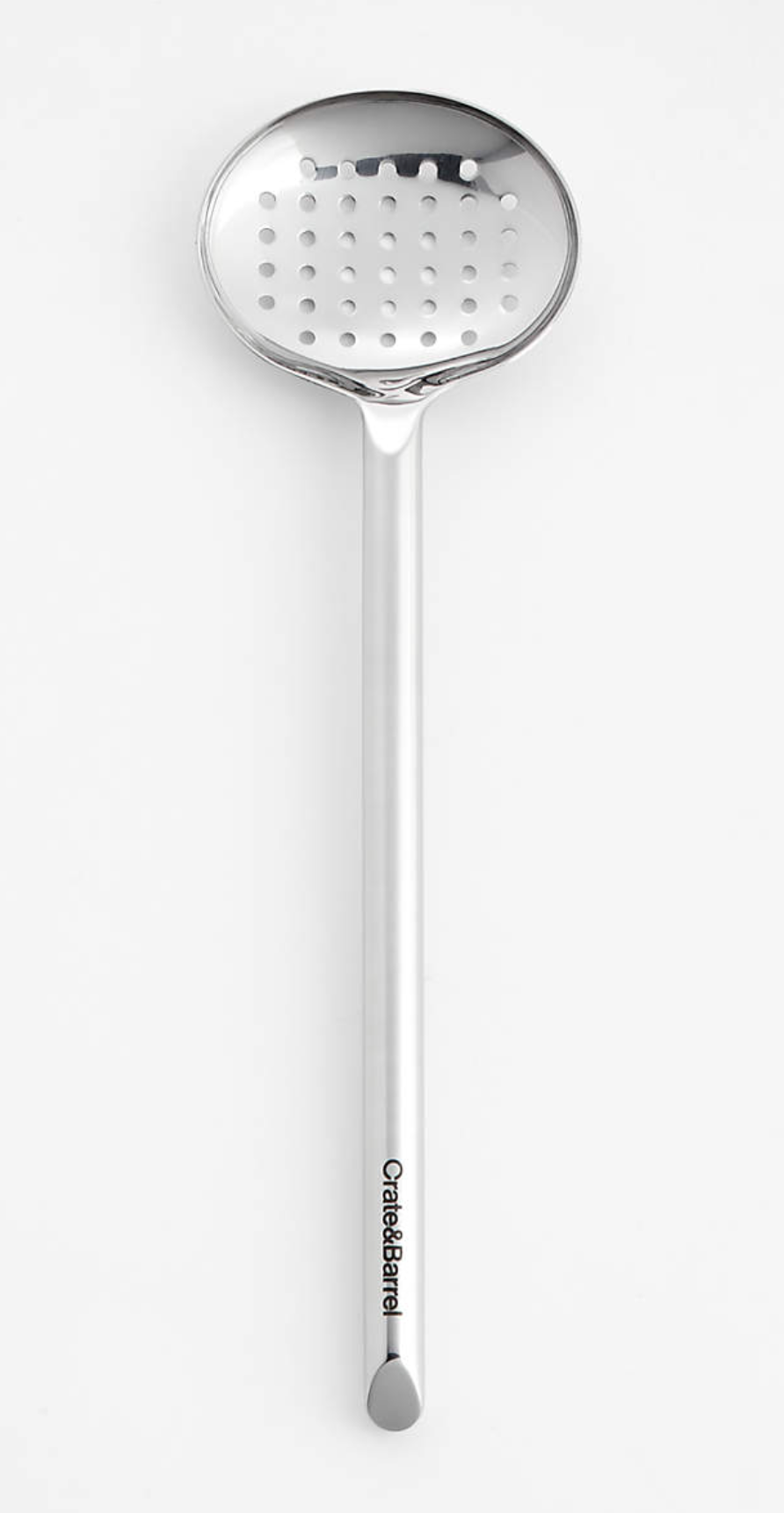 Crate & Barrel Stainless Steel Slotted Spoon