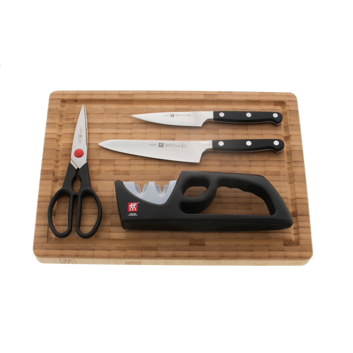 Zwilling Pro Knife & Cutting Board Set, Set of 5