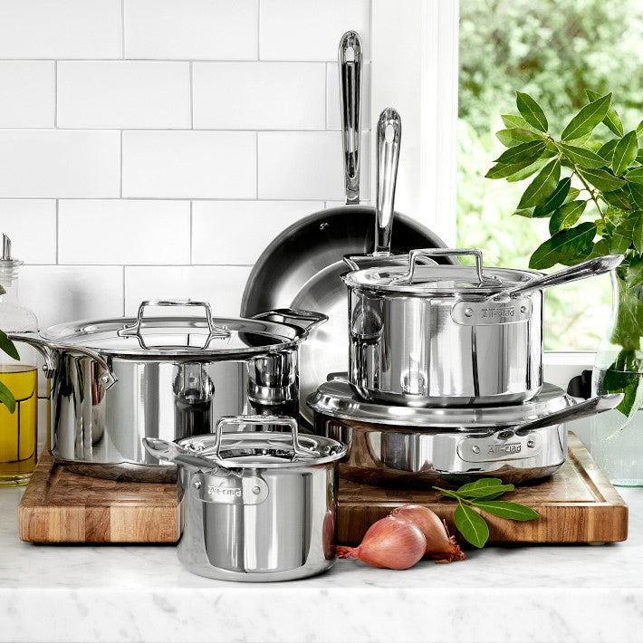 All-Clad d5 Stainless-Steel 10-Piece Cookware Set