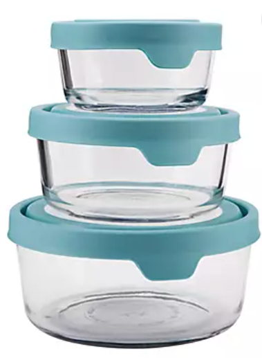 Anchor Hocking True Seal 6-Piece Food Storage Set in Mineral Blue