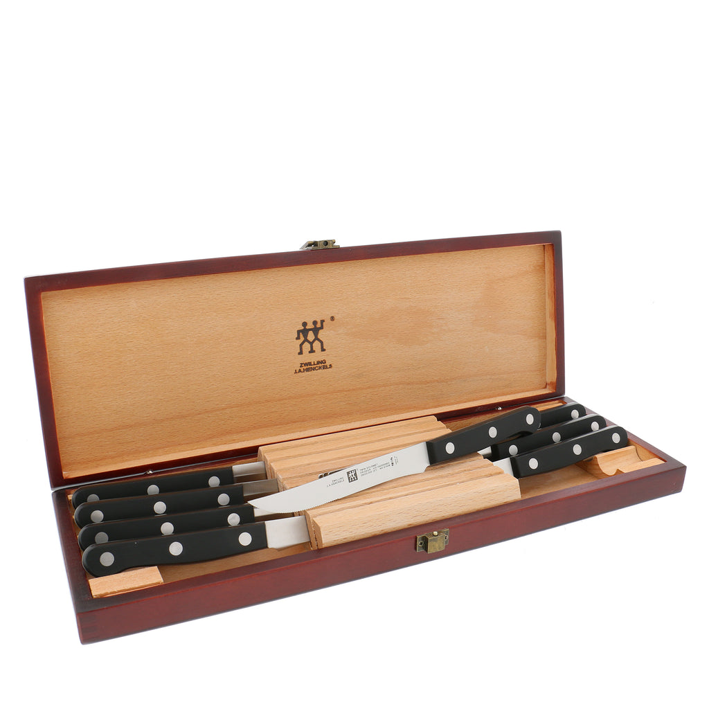 Zwilling Twin Gourmet Classic Steak Knife Set With Wood Case, Set of 8