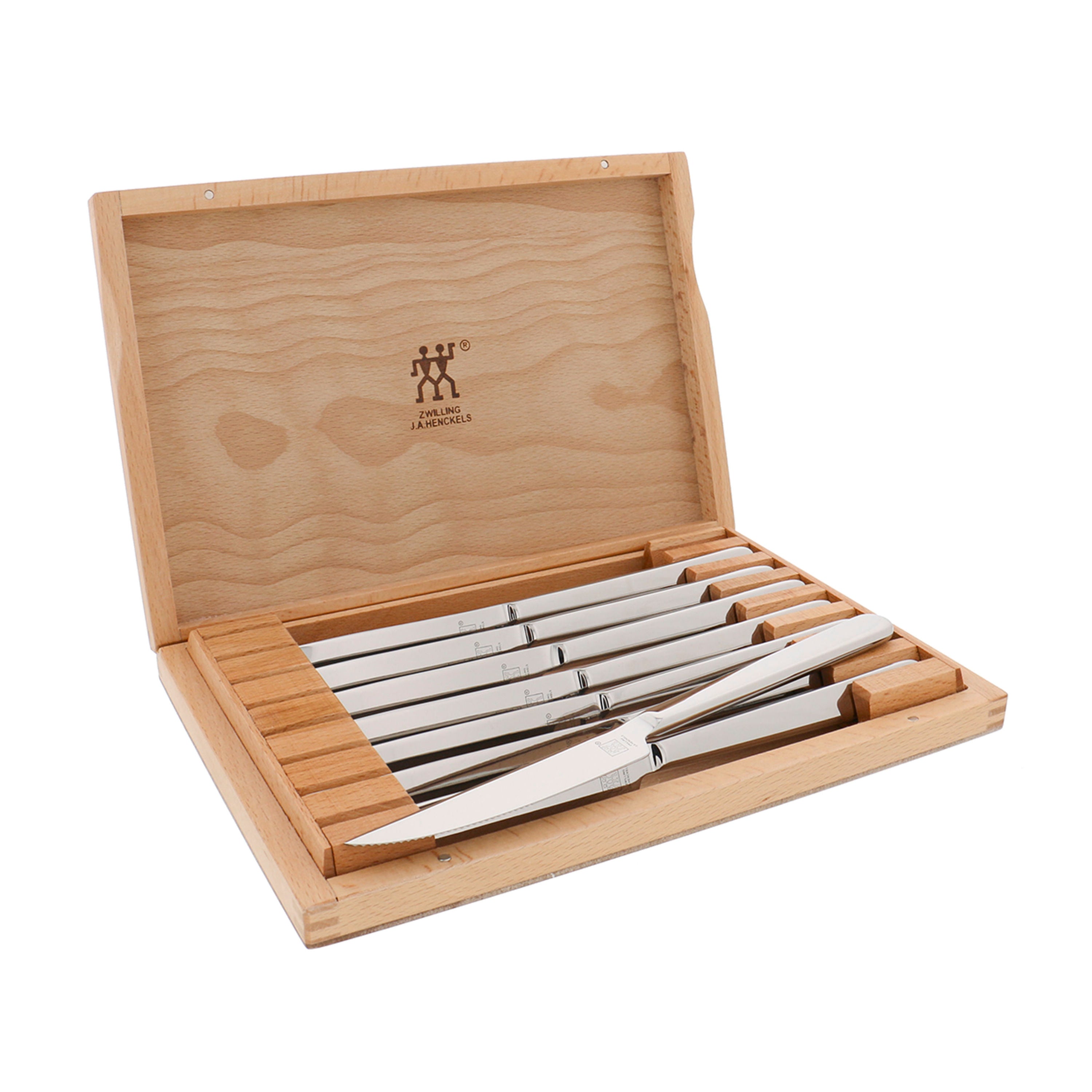 ZWILLING Steak Sets8-pc, Stainless Steel Steak Knife Set with Wood Presentation Case