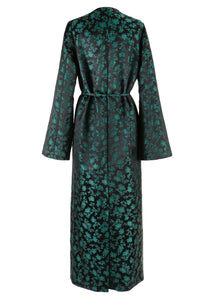 Lucille Coat in Green & Black Floral