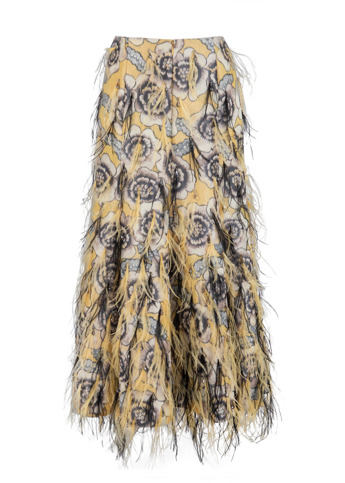 Balfour Skirt in Yellow Lotus Feather