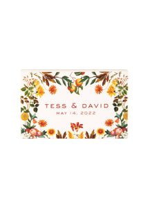 OTM Exclusive: Classic Horizontal Strike Matchbook in Fall Floral Motif