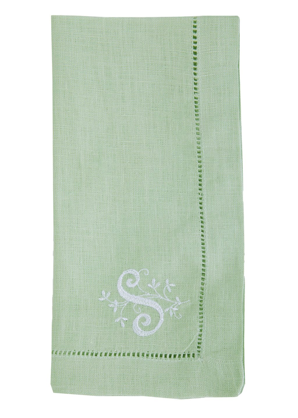 Monogram Dinner Napkin In Mint, Set of 4