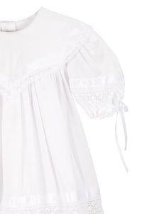 Savannah Lace Flower Girl Dress in White