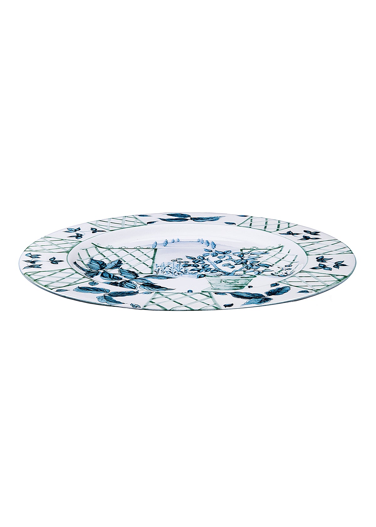 Blue Italian Views Plates Collection, Set of 6