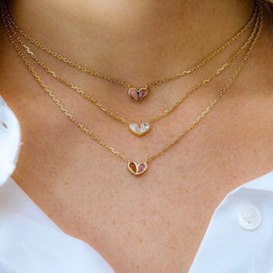 Sweetheart Necklace in Diamond