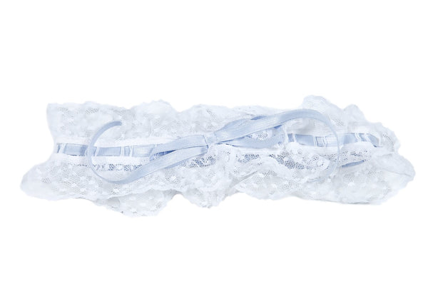 Mia Lace Garter Large (23"-29") / White