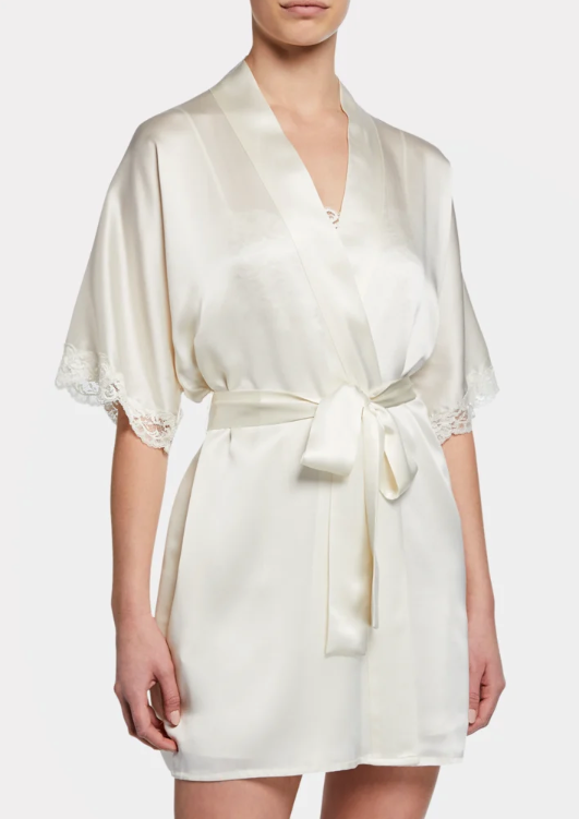 Bijoux Short Silk Robe