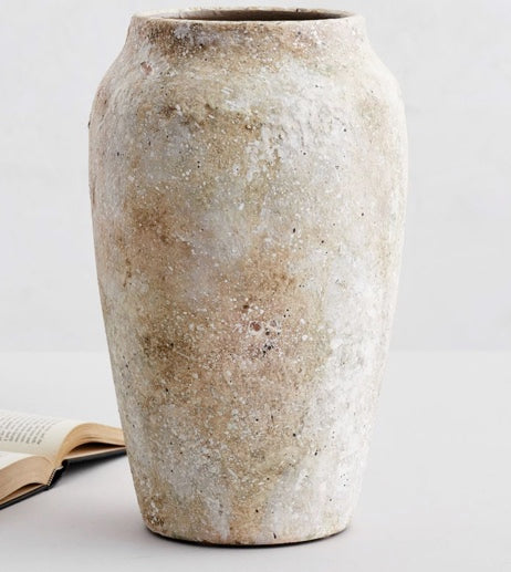 Artisan Terracotta Vase, Medium Urn 14"