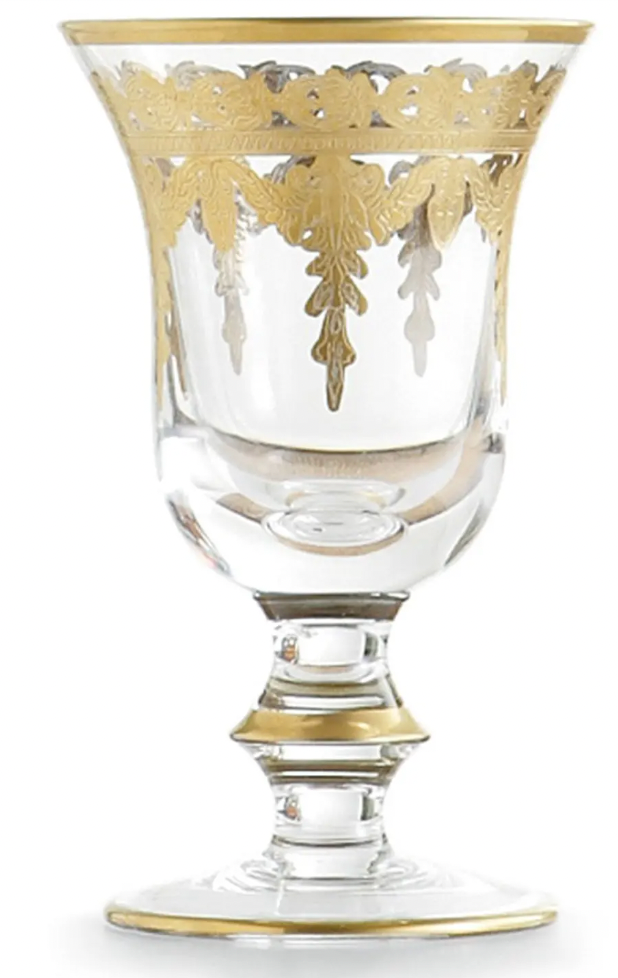 Arte ItalicaVetro Gold Water Goblet