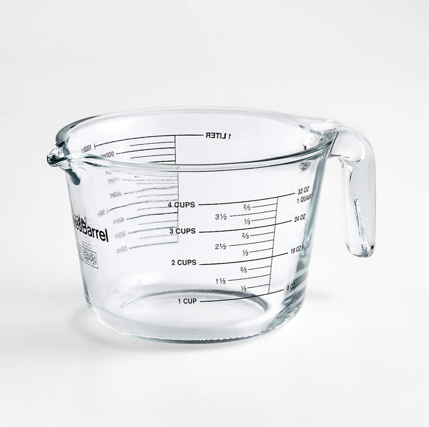 Crate & Barrel 4-Cup Glass Measuring Cup