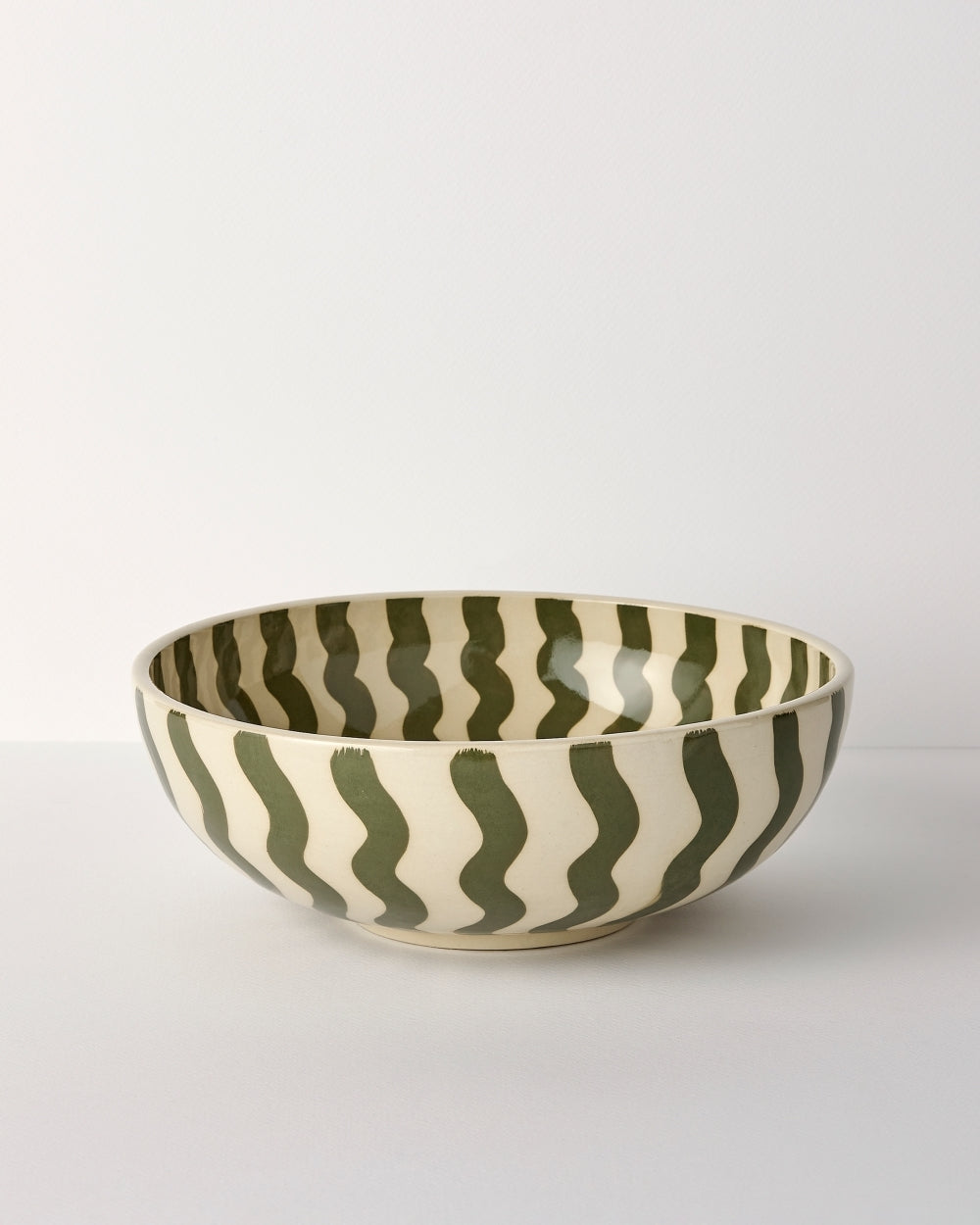 Allaro Salad Bowl - Olive Wave