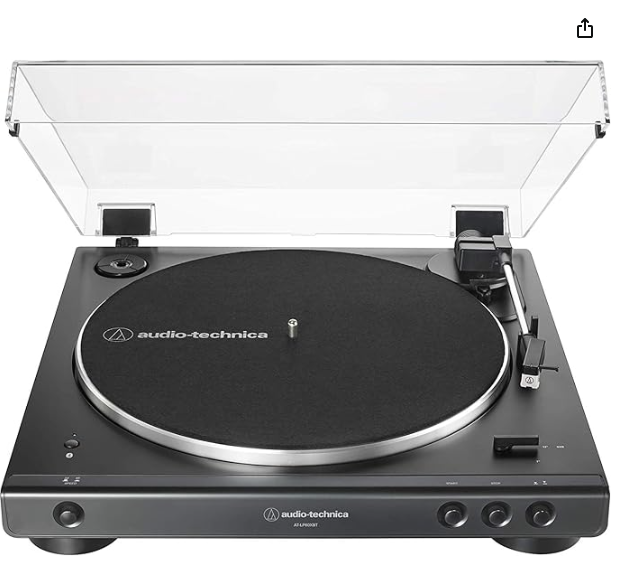 Audio Technica AT-LP60XSPBT-BK Bluetooth Turntable and Speaker Bundle
