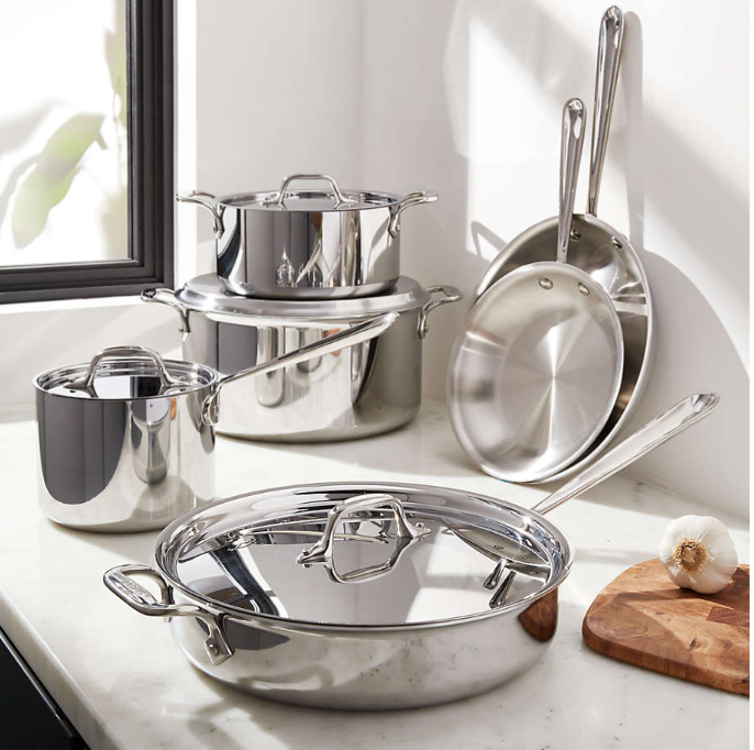 All-Clad © d3 Stainless Steel 10-Piece Cookware Set