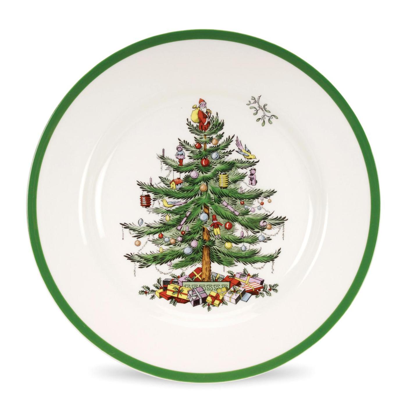 Christmas Tree Set of 4 Dinner Plates