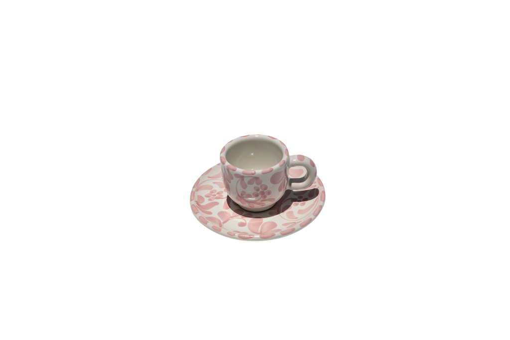 Espresso Cup with Saucer in Rosa