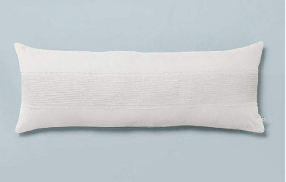 16"x42" Slub Center Stripe Oversized Lumbar Bed Pillow - Hearth & Hand™ with Magnolia