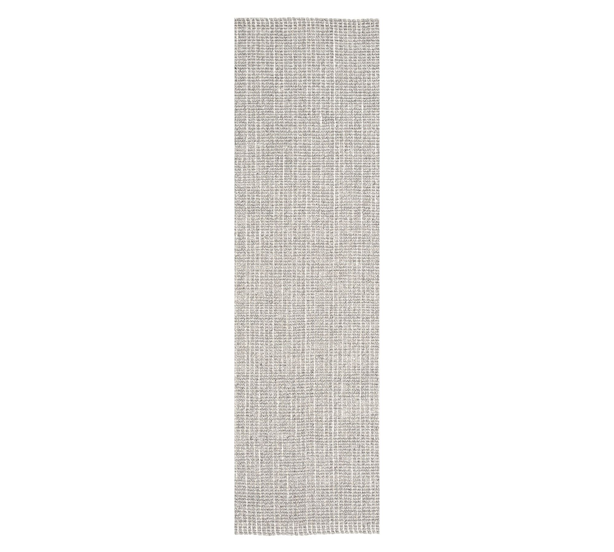 Chunky Wool/Jute Rug, 2.5 x 9, Gray