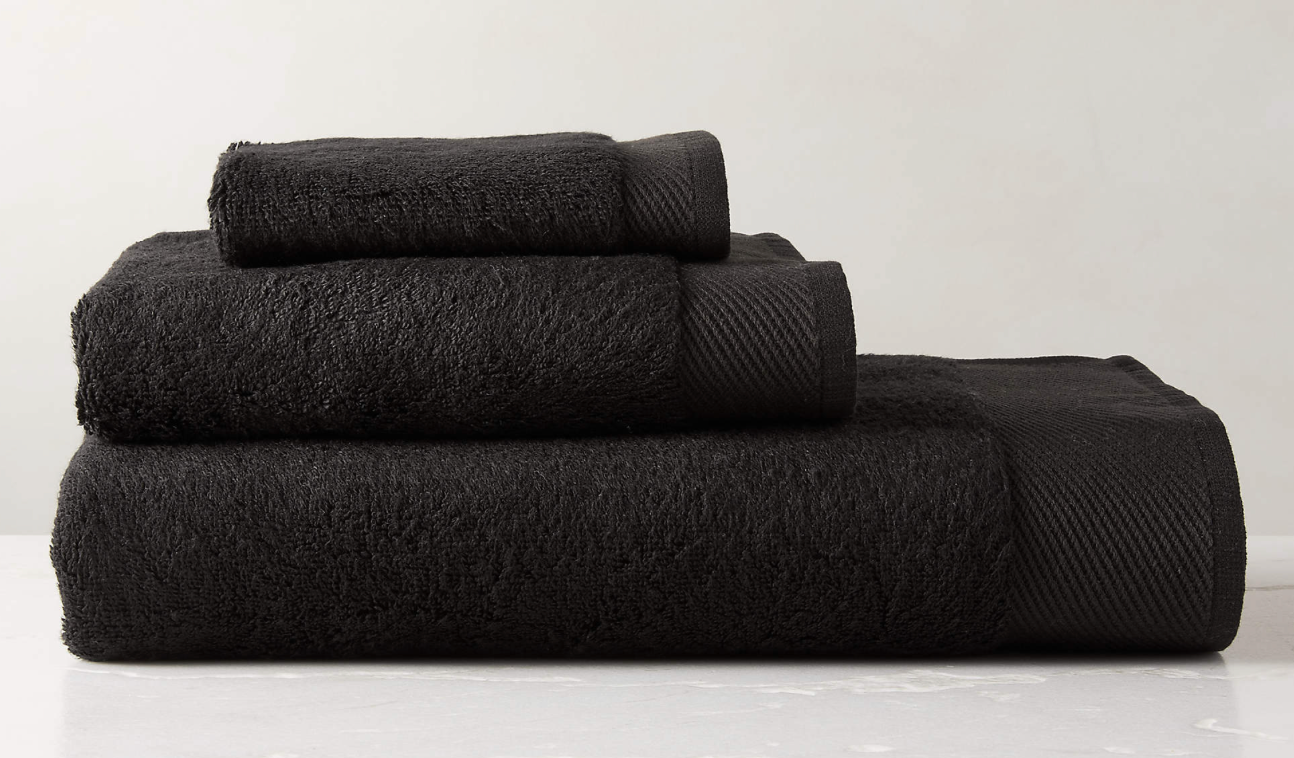 Arlow Organic Cotton Black Bath Sheet Set