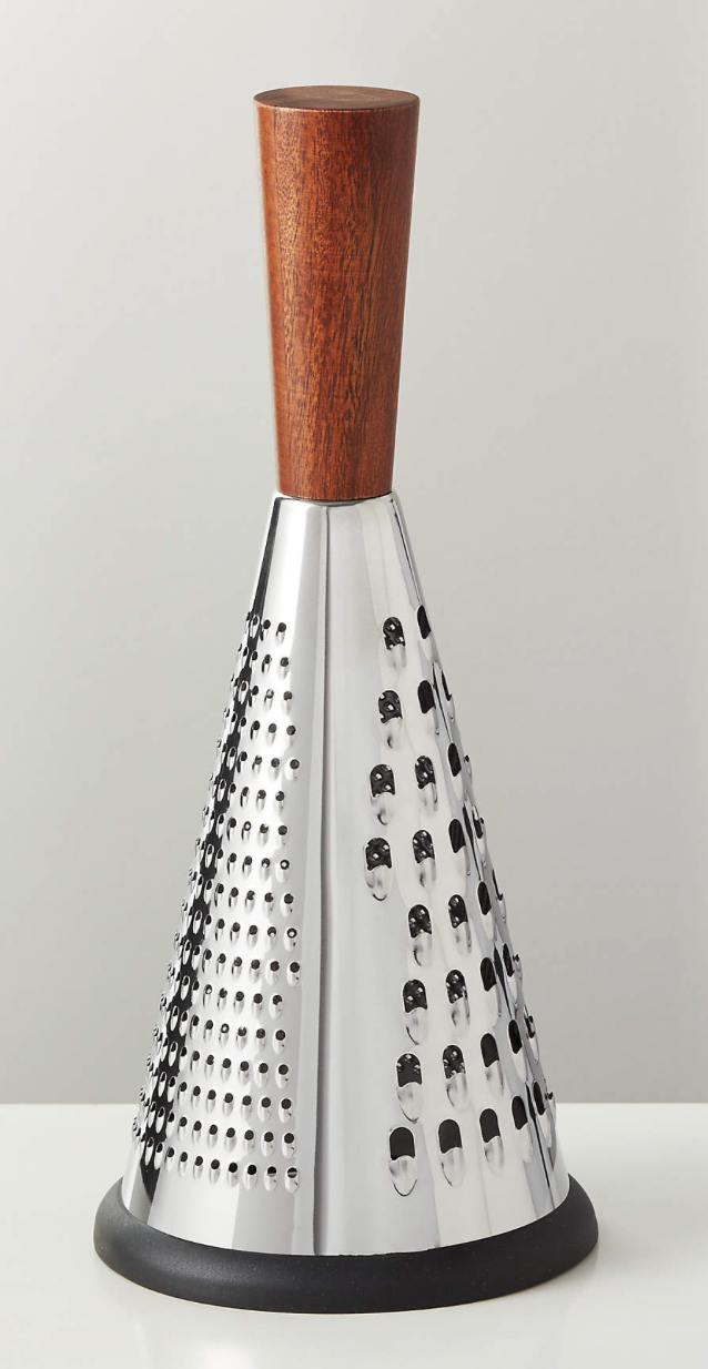 Acacia and Stainless Steel Cone Cheese Grater
