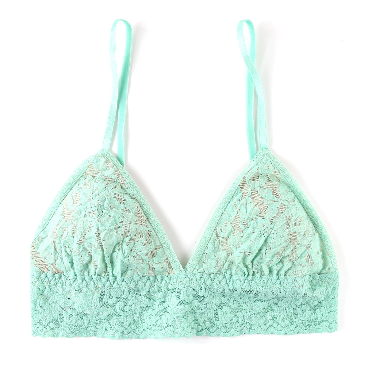 Signature Lace Padded Bralette in Mint Sprig Green