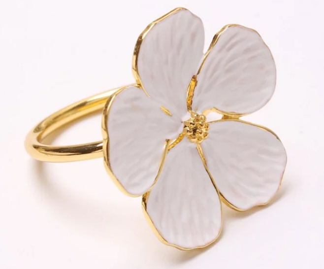 Chelsea Flower Napkin Ring Set of 4