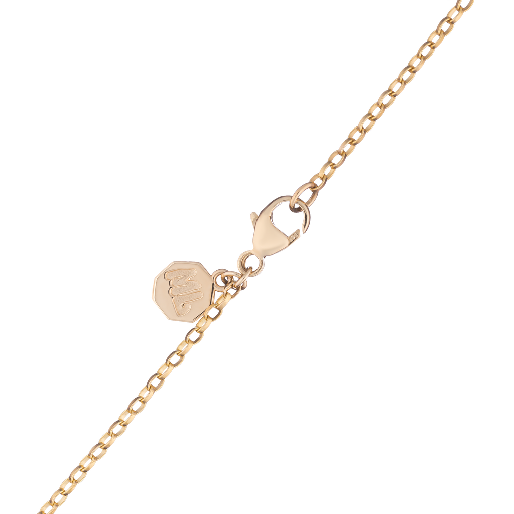 Mini Porte Bonheur Necklace with Diamond Halo