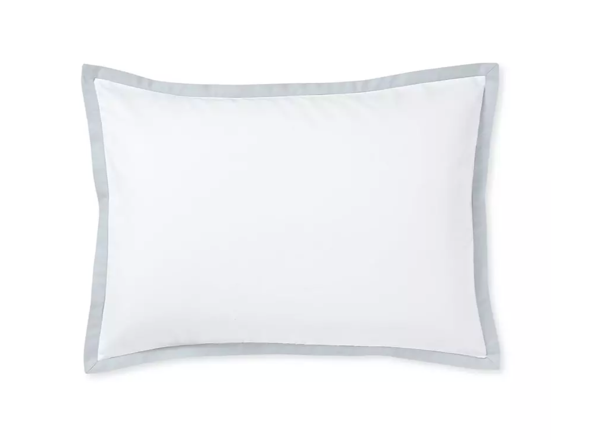 Border Frame Sateen King Sham (Sky)