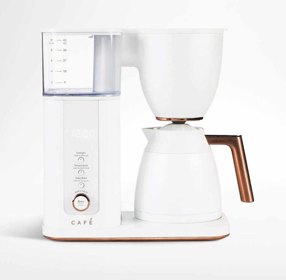 Cafe Matte White 10-Cup Drip Coffee Maker with Thermal Carafe